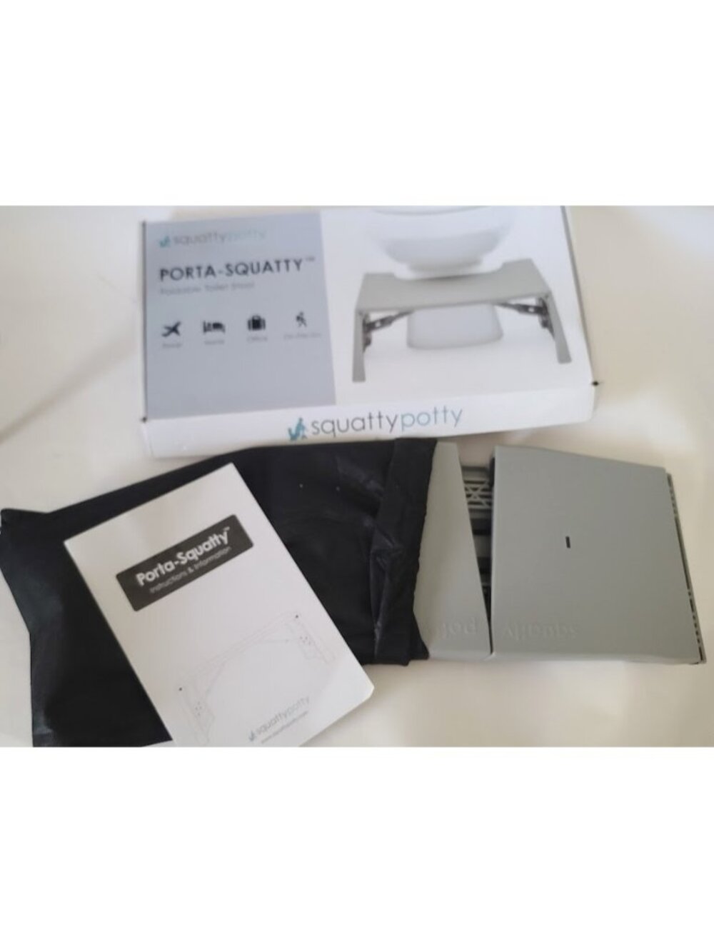 Squatty Potty Porta Squatty Foldable Toilet Stool Portable Office Travel NEW